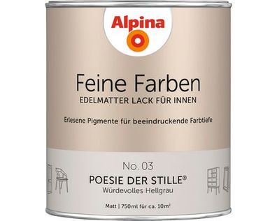 Alpina Feine Farben Lack, edelmatter Lack für Innen #03 Poesie der Stille 750ml