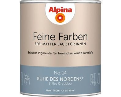 Alpina Feine Farben edelmatter Lack für Innen #14 Ruhe des Nordens 750ml