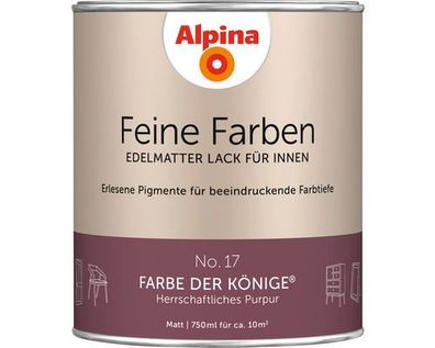 Alpina Feine Farben edelmatter Lack für Innen #17 Farbe der Könige 750ml