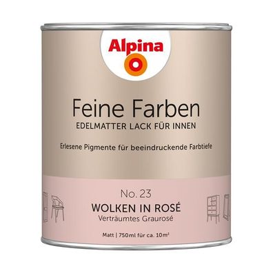 Alpina Feine Farben edelmatter Lack für Innen #23 Wolken in Ros&eacute; 750ml