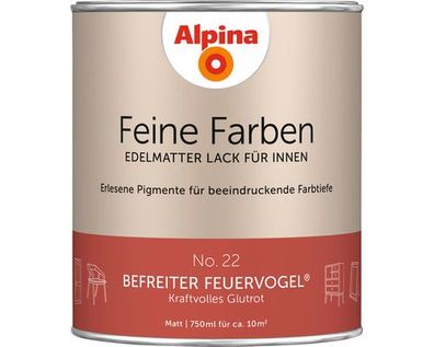 Alpina Feine Farben edelmatter Lack für Innen #22 Befreiter Feuervogel 750ml