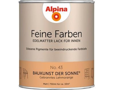 Alpina Feine Farben edelmatter Lack für Innen #43 Baukunst der Sonne 750ml