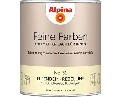 Alpina Feine Farben edelmatter Lack für Innen #31 Elfenbein-Rebellin 750ml