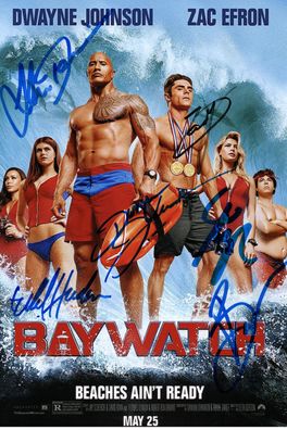 Baywatch Cast Autogramm Dwayne Johnson