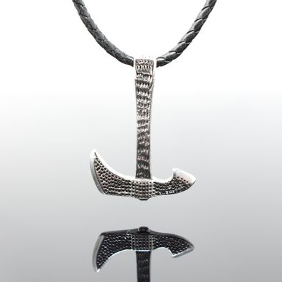 Lederkette Edelstahl Halskette Antique AXE