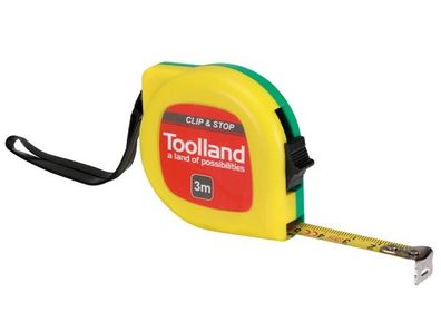 Tolland - WM38300 - Maßband - Clip und Feststellknopf - 3 m - 13 mm