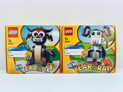 Lego 40355 u 40417 year of the rat und Ox ratte ochse special edition