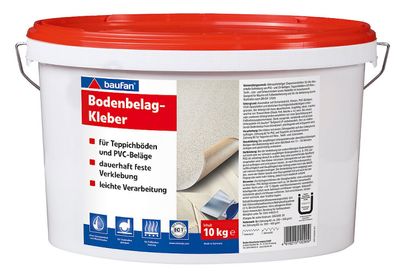 baufan® Bodenbelagskleber 10 kg für Teppichböden, PVC-Beläge und CV-Beläge