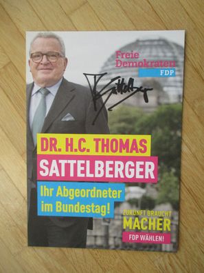 MdB FDP Dr. h. c. Thomas Sattelberger - handsigniertes Autogramm!!!