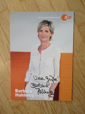 ZDF Fernsehmoderatorin Barbara Hahlweg - handsigniertes Autogramm!!