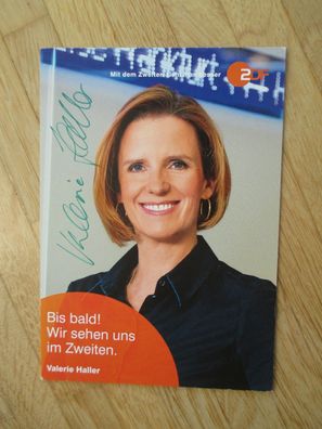 ZDF Fernsehmoderatorin Valerie Haller - handsigniertes Autogramm!