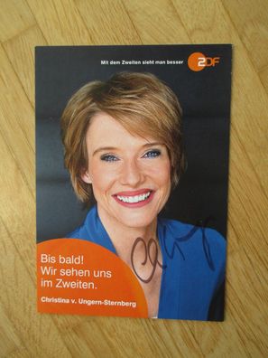 ZDF Fernsehmoderatorin Dr. Christina von Ungern-Sternberg - handsigniertes Autogramm