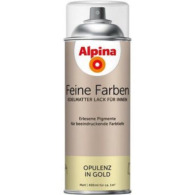 Alpina Feine Farben edelmatter Sprühlack für Innen Opulenz in Gold 400 ml