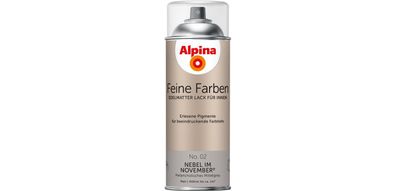 Alpina Feine Farben edelmatter Sprühlack für Innen #02 Nebel im November 400 ml