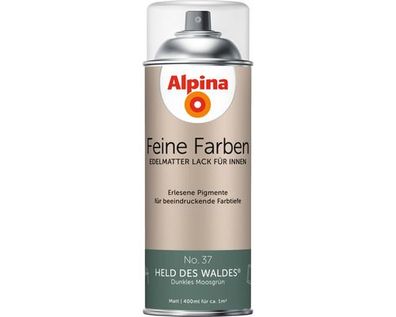 Alpina Feine Farben edelmatter Sprühlack für Innen #37 Held des Waldes 400 ml