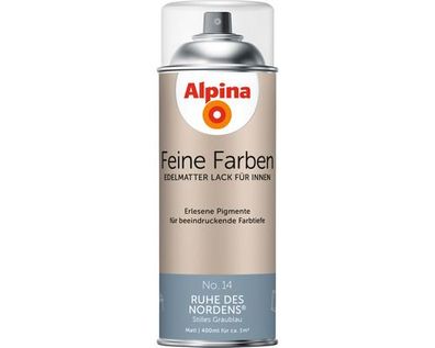 Alpina Feine Farben edelmatter Sprühlack für Innen #14 Ruhe des Nordens 400 ml