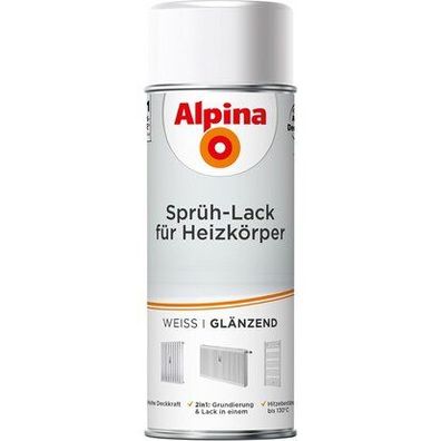 Alpina Sprühlack für Heizkörper weiß glänzend 400 ml