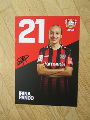 Bayer Leverkusen Saison 21/22 Irina Pando - handsigniertes Autogramm!!!