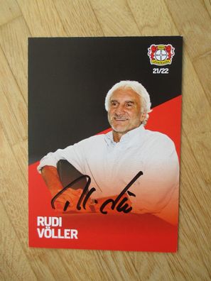 Bayer 04 Leverkusen Saison 21/22 Rudi Völler - handsigniertes Autogramm!!!