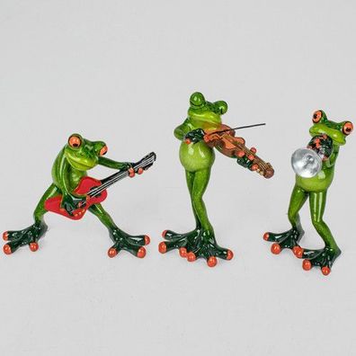 Formano Deko Figur Frosch Musiker Geige Trompete