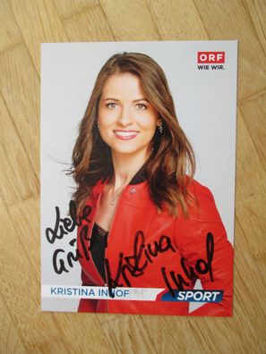 ORF Fernsehmoderatorin Kristina Inhof - handsigniertes Autogramm!!!!