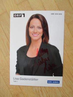 ORF Fernsehmoderatorin Lisa Gadenstätter - handsigniertes Autogramm!!