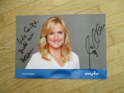 MDR Fernsehmoderatorin Anja Koebel - handsigniertes Autogramm!!