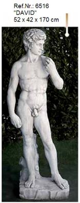 Männliche Skulptur DAVID aus Weißstein - Ref. Nr. 6516