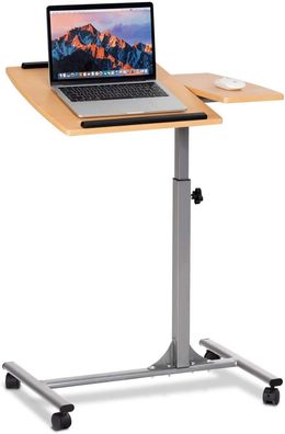 Laptoptisch Notebooktisch Pflegetisch Rolltisch Betttisch, auf Rollen, 93x64x45cm