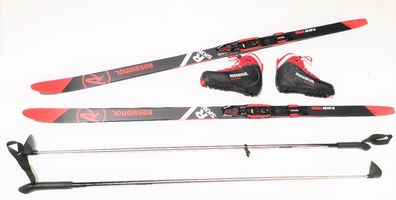 Langlauf Ski Set Rossignol Delta Sport Skin Stiff mit Bindung und Schuhe Fellski 