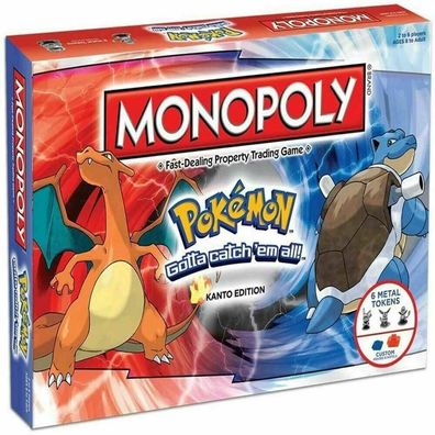 Monopoly Pokémon Kanto Edition 1. Generation Pokemon Version Neu & OVP Englisch