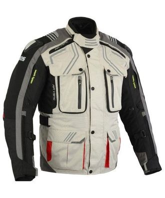 Wasserdichte Textil-Motorradjacke, Motorradjacke mit CE-Rüstung, M bis 5XL