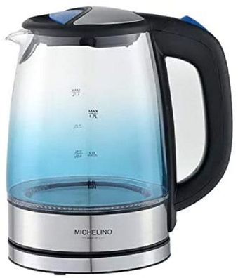 Michelino Glas-Wasserkocher 1,7 Liter LED 74342