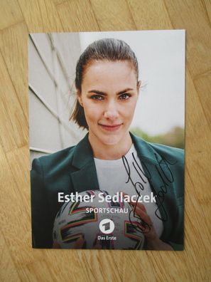 WDR Sportschau Esther Sedlaczek - handsigniertes Autogramm!!!