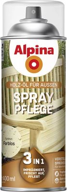 Alpina Holz-Öl für Außen Spray Pflege 3in1 farblos 400ml