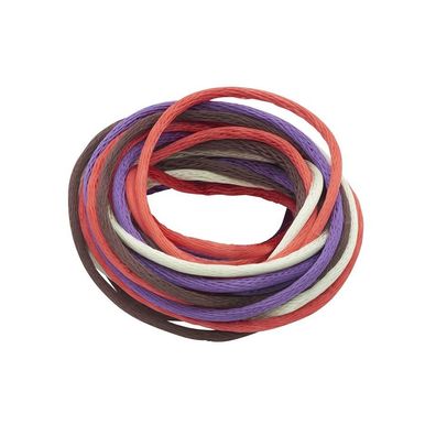 Energetix 4 farbige Textilkordeln 2575-4 Polyester, lila Länge je 1m, ohne Magnet