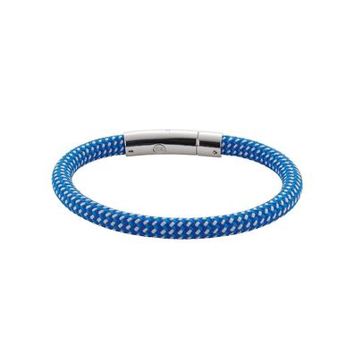 Energetix Weißblaues Textil Armband in Tau-Optik Art.3758-1 Größe L, Magnetschmuck