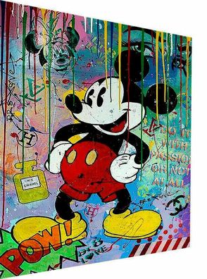 Pop Art Mickey Mouse Canvas Picture Mural - High Quality Art Print
