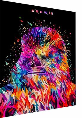 Chewie Star Wars Abstract Canvas Picture Mural - High Quality Art Print