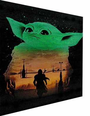 Star Wars Grogu Canvas Picture Mural - High Quality Art Print