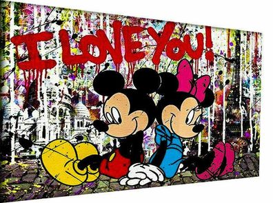 Mickey Mouse Pop Art Canvas Picture Mural - High Quality Art Print