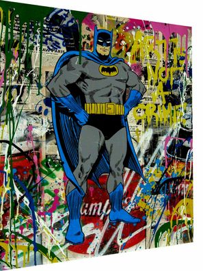 Pop Art Batman Hero Held Leinwand Bilder Wandbilder - Hochwertiger Kunstdruck