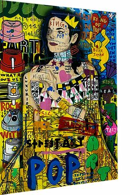 Leinwand Michael Jackson Pop Art Bilder Wandbilder - Hochwertiger Kunstdruck
