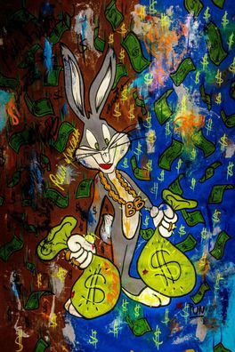 Pop Art Bugs Bunny Hase Leinwand Bilder Wandbilder - Hochwertiger Kunstdruck