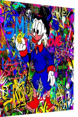 Pop Art Donald Duck Leinwand Bilder Wandbilder - Hochwertiger Kunstdruck (Gr. Mittel)