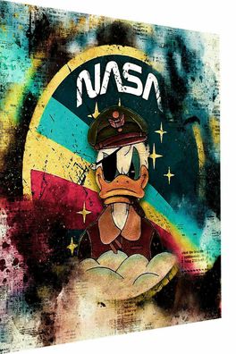 Pop Art Donald Duck Kapitän Leinwand Bilder Wandbilder - Hochwertiger Kunstdruck