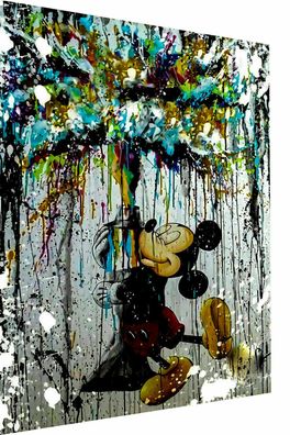 Pop Art Micky Maus Leinwand Bilder Wandbilder - Hochwertiger Kunstdruck (Gr. Mittel)