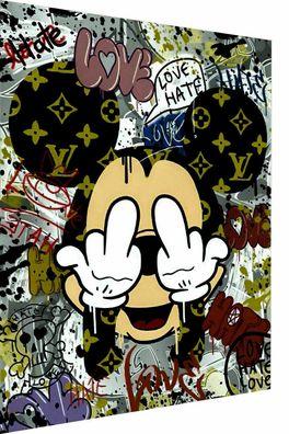 Pop Art Micky Maus Funny Leinwand Bilder Wandbilder - Hochwertiger Kunstdruck