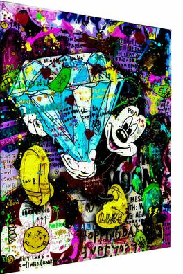 Pop Art Micky Maus Diamant Leinwand Bilder Wandbilder - Hochwertiger Kunstdruck