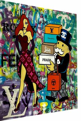 Pop Art Monopoly Luxus Leinwand Bilder Wandbilder - Hochwertiger Kunstdruck